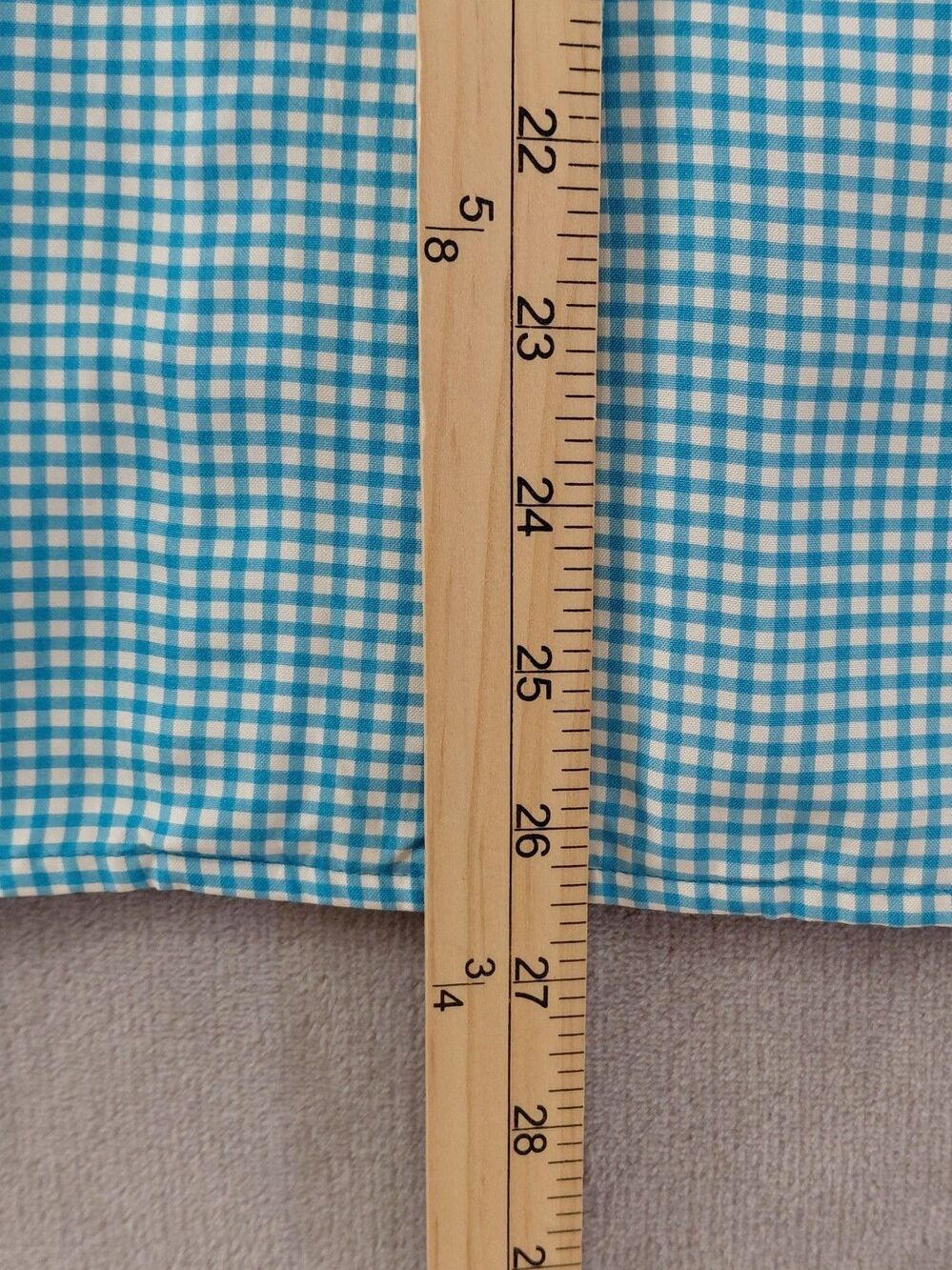 Talbots VTG 100% Silk Gingham Short Sleeve Shirt Women's 10 Aqua Coastal - Picture 6 of 6